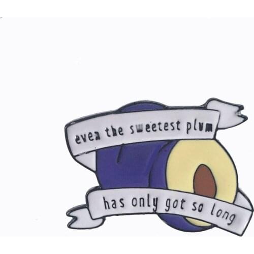 New sweetest plum fruit metal creative fashion brooch plum badge brooch fun fashion gift