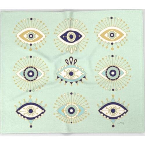 Blanket Custom Evil Eye Collection Pattern Throw Blankets Fleece Blanket Sofa/Bed/Plane Travel Plaids Bedding Towel