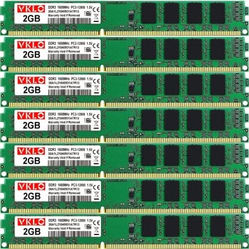 10 X 2GB DDR3 1333MHZ 1600MHZ RAM DIMM PC3-10600 PC3-12800 Memory RAM Narrow Board Non-ECC Unbuffered Intel and AMD compatible