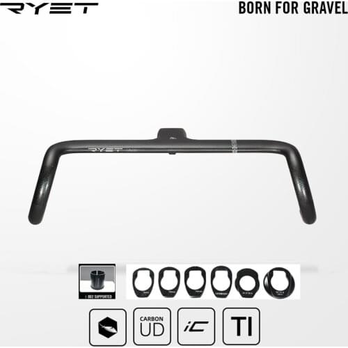 Carbon Gravel handlebar Big Flare Bar Cycle cross Road Bike handlebars OD2 28.6/31.8MM 400/420/440mm carbon bicycle handlebar