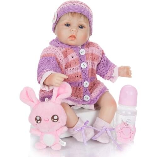 Silicone reborn baby dolls Cute fat doodle face girls babies doll Very realistic princess toddler paly toy for children hot sale