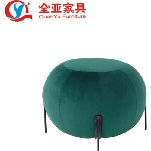 Nordic Furniture Foot Shoe Stool Modern Simple Metal Soft Pack Chair Creative Living Room Sofa Round Stool