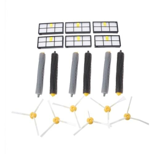 18pcs/kit Replace Part fits for Roomba 800 900 805 860 866 870 871 880 885 980 Vacuum Clean Robot Filter 3-Armed Side Brush