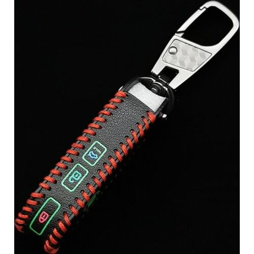 Luminous Leather Remote Car Key Case KeyChain Cover For KIA Sportage R GT Stinger GT Sorento Cerato Forte2018 2019 Key Shell