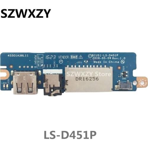 SZWXZY Original For lenovo FLEX 4-14 Yoga 510S Yoga 510-14 LS-D451P USB Audio Board 100% Tested Fast Ship