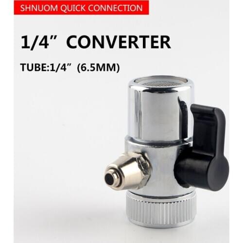 Alloy 1/4" Tube Single Cut Valve Diverter Switch 6.5MM Water Divider Conversion Faucet Water Inlet Accessories New Kitchen Tool