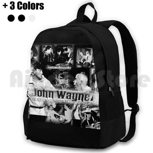 John Wayne Outdoor Hiking Backpack Waterproof Camping Travel Love Actor Famous Celebrity Gentleman Honor Honorable Trusted