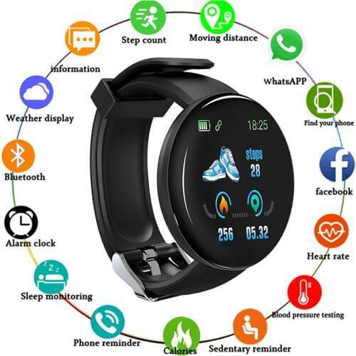 Smart Watch Men Bluetooth Blood Pressure Round Smartwatch Women Watch Waterproof Sport Tracker WhatsApp for Android Ios