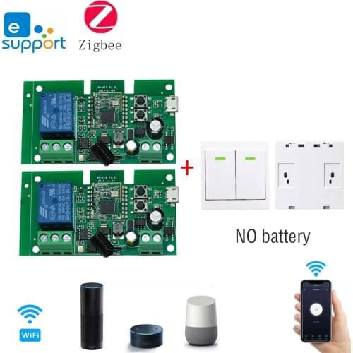 Wireless WiFi7-32V Zigbee smart switch, wireless network switch, relay compatible with Sonoff Alexa, support smart voice control