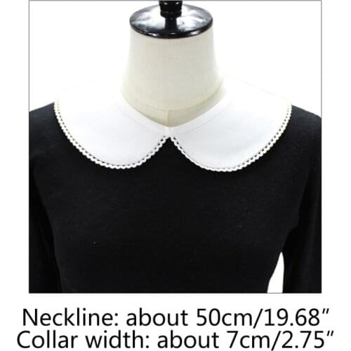 Vintage White Lapel Faux False Lapel Collar Detachable Shirt Blouse Necklace Choker Elegant Lace Trim Decorative Shawl A20 21