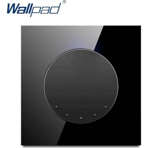 2019 Wallpad 1 Gang Reset Wall Light Switch Crystal Glass Panel Rocker Switch Doorbell