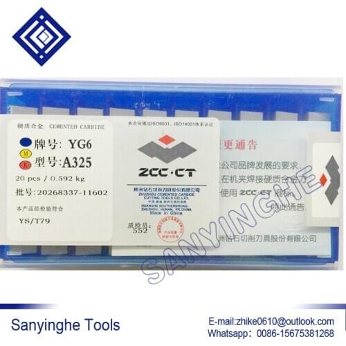 YG6 A325 sanyinghe tungsten carbide tips 20pcs/lots insert boring tool welding blade carbide tips brazing carbide lathe tool