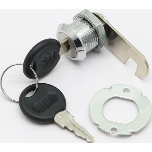 Drawer Locks with 2 Keys Cabinet Lock Rolled Steel Mailbox Office Desk Drawer Lock Letter Box Furniture Hardware Cam Locks