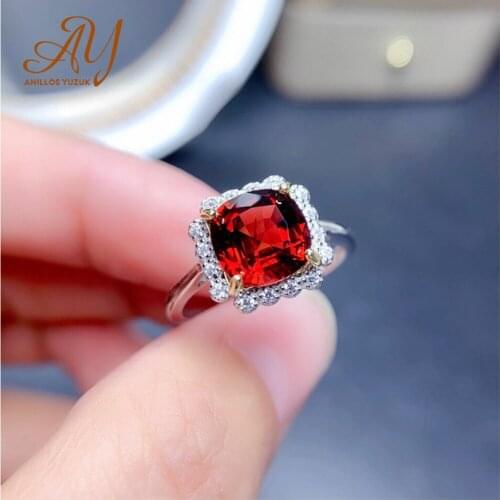 Anillos Yuzuk Wedding Ring Sterling Silver 925 Created Ruby Engagement Rings For Women Promise Statement Fine Jewelry
