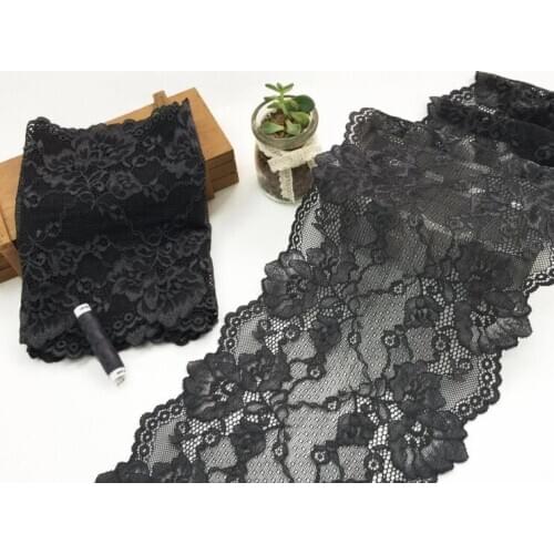 1 Meter Deeo Grey Lace Fabric DIY Crafts Sewing Suppies Decoration Accessories For Garments Elastic Lace Trim for Bra Lingerie
