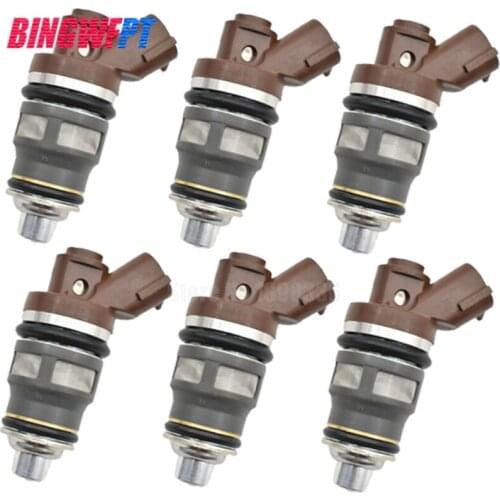 6PCS 1001-87092 Fuel Injector For Toyota Supra 1JZ-GTE 2JZ-GTE F809W MR2 Celica Supra Turbo Car Engine Nozzle Injection Kit