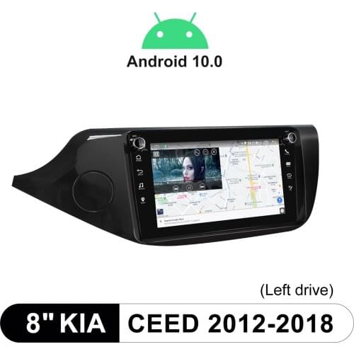Android 10.0 Head Unit 8 Inch IPS Screen Car Radio Bluetooth With GPS And Rear Camera Fast Boot 1280*720 For Kia Ceed 2012-2018