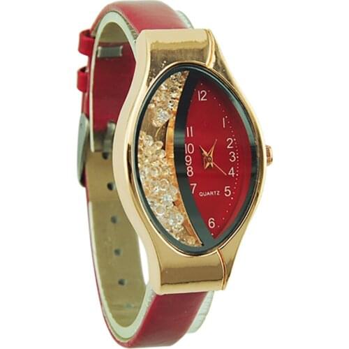 Womens Watch Semilunar Sand Type Ellipse Woman Fine Strap Small Dial Wristwatch Watch Women Watches Top Brand Luxury Designer