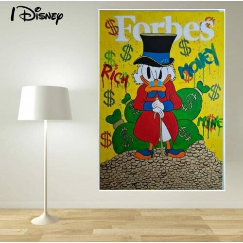 Disney Canvas Painting Anime Cute Donald Duck Graffiti Animal Pop Art Poster Print On Wall Picture For Living Room Home Decor
