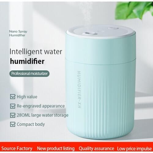 ELOOLE 280ML Portable USB Ultrasonic Air Humidifier Aromatherapy Diffuser Mist Spray With Night Light Nano Mist Home Car Office