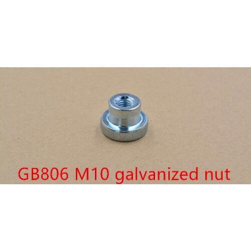 GB806 top marginlmperf knurl nut M10 nut galvanized heating bed adjusting nut # galvanized GB806 M10 1pcs