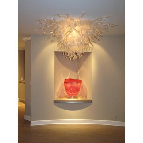 Artistic Crystal Clear Color LED Bulbs Handicarft Blown Glass Ceiling Lights