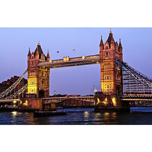 High Spray Art Painting Picture Beautiful Tower Bridge Wall Stickers London Famous Place Home Decoration