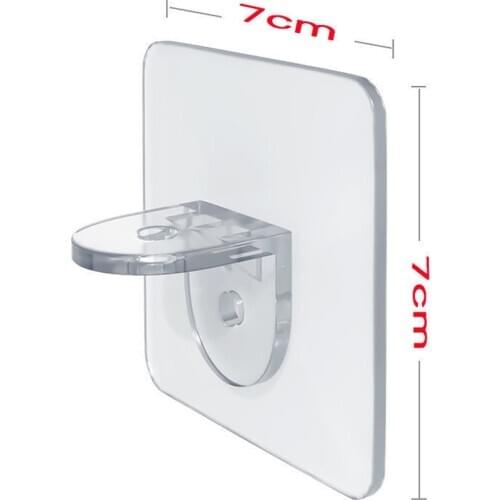 Shower Gel Adhesive Shelf Support Pegs Support Clips Wall Hanger Durable Plastic Stratification Creative Shampoo Right Angle