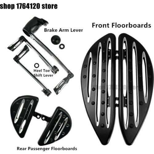 Motorcycle Floorboards Shift Lever Brake Arm Kit Fit For Harley Touring Street Glide Road King FLHT/FLHR/FLTR 2014-Up
