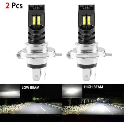 2Pcs H4 LED Headlight Bulb Beam Kit Canbus 55W 6000K LED Canbus Car Light Headlamp Conversion Globes Headlight Bulb Fog Lights