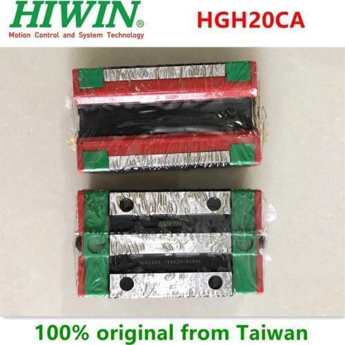 2pcs/6pcs 100% Original Hiwin HGH20CA Linear narrow carriage block bearings 20mm for HGR20 Linear guide rail CNC router