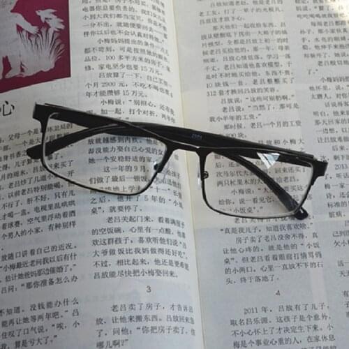 Fashion black myopia glasses male retro reading computer glasses metal frame +PC temple glasses M020 - 1 -1.5 -2 -2.5 -3 -3.5 -4