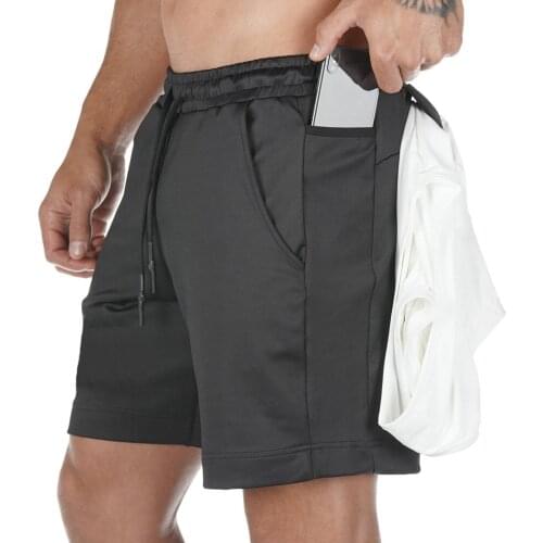 2021 Summer Running Casual Shorts Men 2 In 1 Sports Jogging Fitness Workout Training Quick Dry Mens Gym Sport Athletic Shorts 3