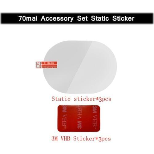 For70mai Accessory Set Static Sticker 3M Film and Static Stickers, Suitable for 70 mai Car DVR 3M film holder 3PCS