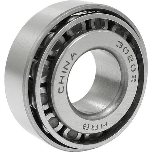 Single Row 15mm x 35mm x 12mm Tapered Roller Bearing 30202 Silver Tone