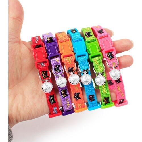 Kitten Collar For Cats Collar With Bell Cat Necklace Perro Pequeno Adjustable Clip Buckle Nylon High Quality Teddy Pet Products