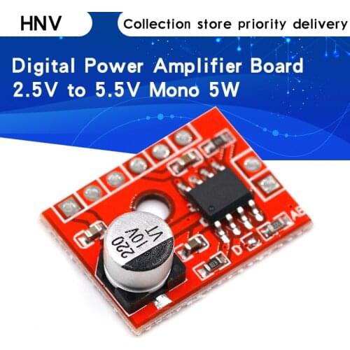 Super Mini Digital Amplifier Board 1* 5W Class D Digital 2.5V To 5.5V Power Amplifier Board Efficient Class AB D Optional