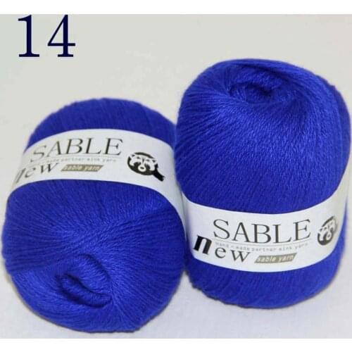 Sale 2*50gr Super Soft Pure Sable Cashmere Wrap Shawls Hand Knit Wool Crochet Yarn 243-14 Royal Blue