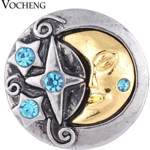 Vocheng Snap Charms 18mm 2 Colors Moon Star Button Vn-1081