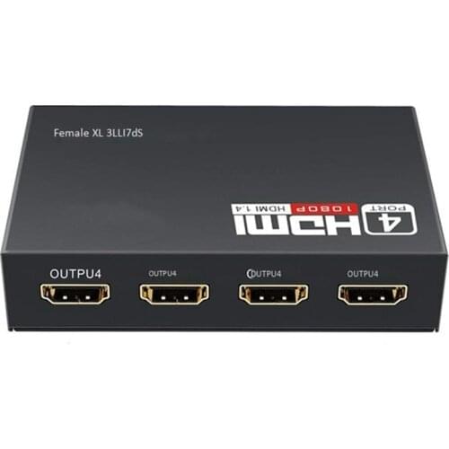 1080P 1X4 HDMI Splitter By 1 Port to 4 HDMI Display Duplicate/Mirror USB Powered Splitter for PS5 (One to Four Outputs)