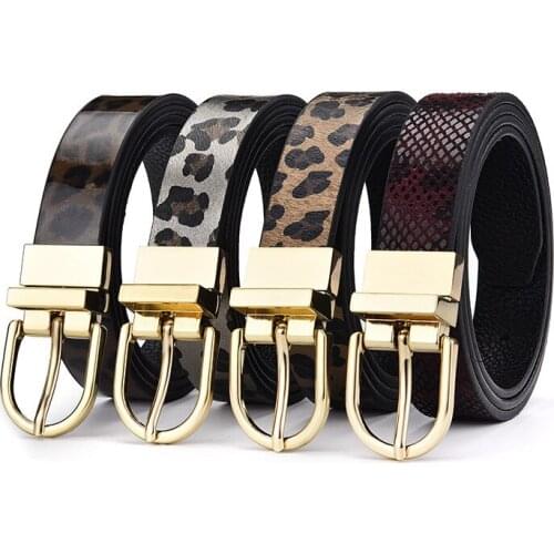 Womens Strap Casual All-match Women Brief Pu Leather Belt Women Strap Leopard Print Belts Top Quality Jeans Belt