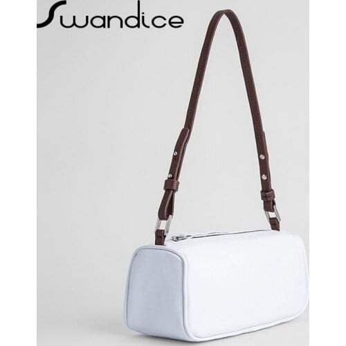 Vintage Crocodile Pattern Boston Box Baguette Handbags Small Long Handle Rectangle Bags Women Female Ladies 2021 Fashion Simple