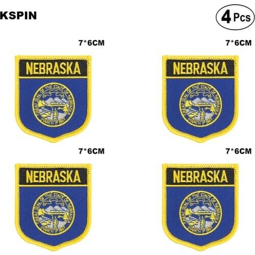 U.S.A Nebraska Shiled Shape flag patches national flag patches for Cothing DIY Decoration PT0051-S