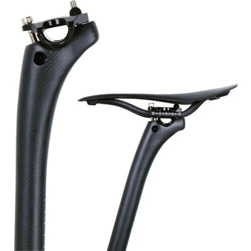 Carbon bicycle seatpost Cycling Seatpost 3K Finish Bike Tube Offset 25mm Full Carbon Fiber Bike Seat Post 27.2/30.8/31.6mm