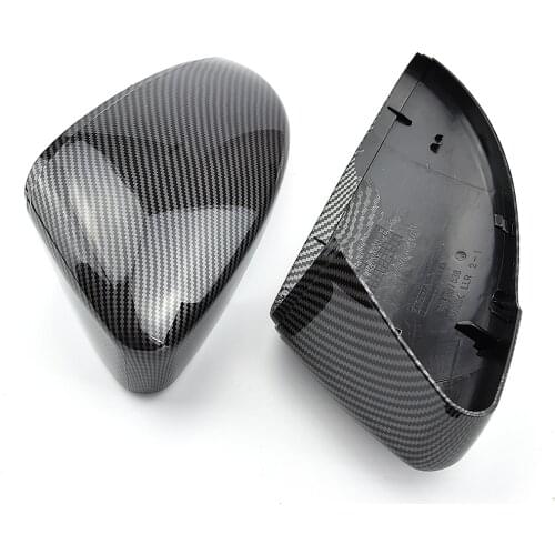 High Quality For VW Volkswagen Passat B7 Scirocco Beetle CC Eos JETTA MK6 Carbon fiber pattern Replacement Rearview Mirror Cover