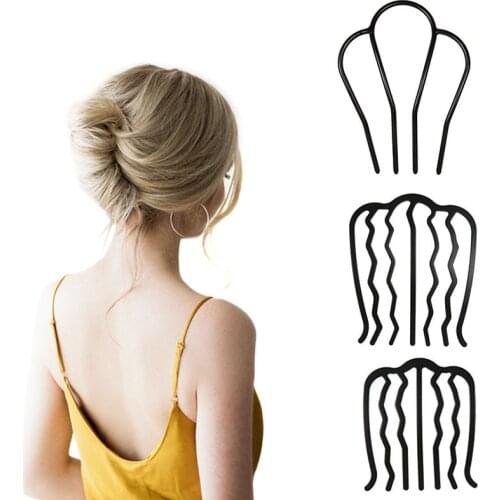 Korean Style Hairpin Comb Simple Fashion Women Styling Tool Braiding Twist Fork Curly Hair Clip Ornament