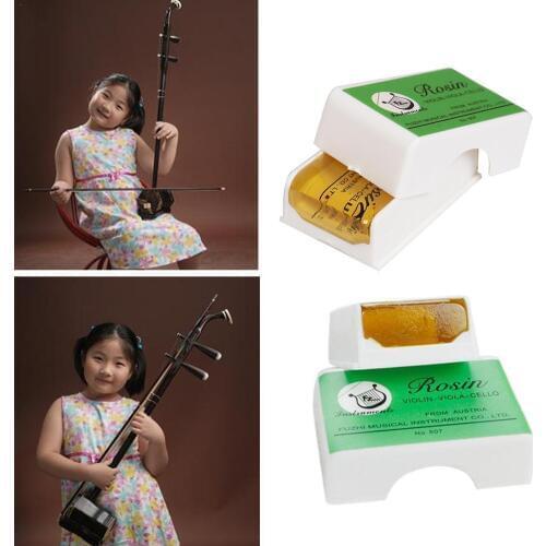 1PC Transparent Yellow Rosin Resin Colophony Rectangle Violin Erhu With Cello Bowed Greek Pitch Friction-increasing Resin