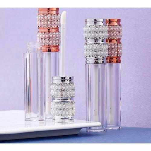 10pcs 5ml Lip Gloss Tubes Empty Lip Glaze Bottle Silver/Rose Gold Lip Gloss Container Refillable Empty Bottles DIY Make Up Tool