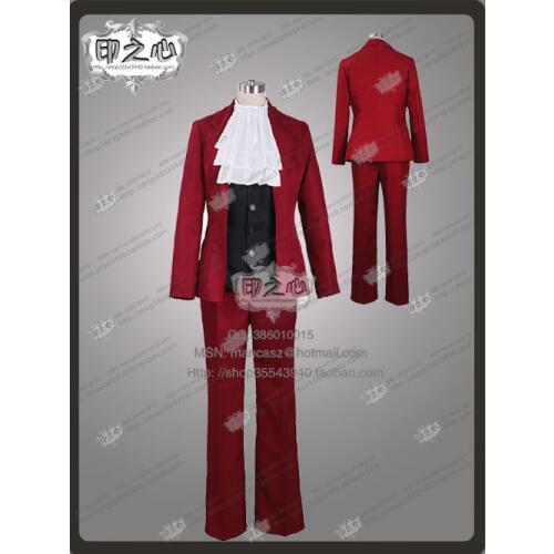 2016 Gyakuten Saiban Phoenix Wright Ace Attorney Miles Edgeworth Mitsurugi Reiji Cosplay Costume