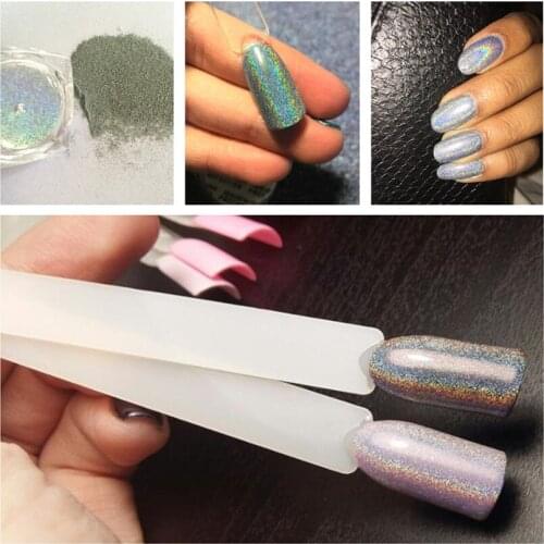 2g MIRROR POWDER Nail Art Holographic Nail Powder Chrome Nail Polish Glitter Unicorn Powder Pigment Laser Powder Sequins